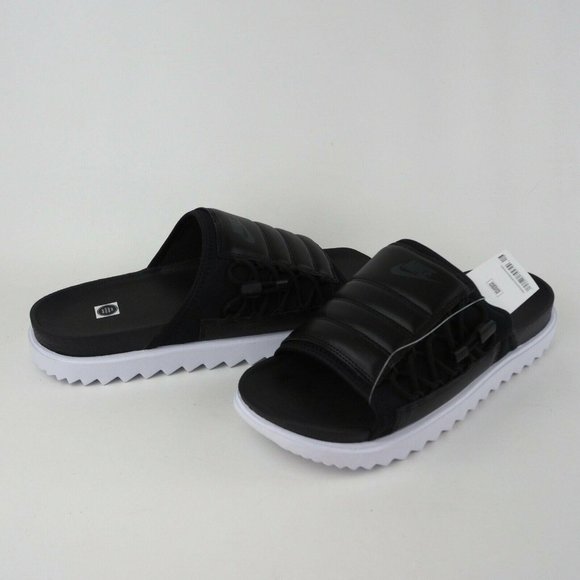 Nike Asuna NA Slides Mens Sandals Black White - Picture 7 of 11